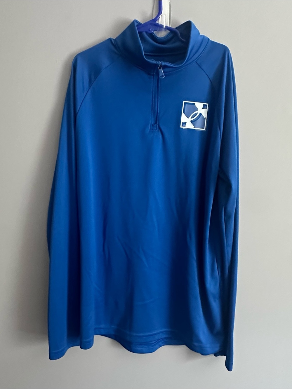 Under Armour Youth Large Blue 1/4 Zip Performance Pullover
